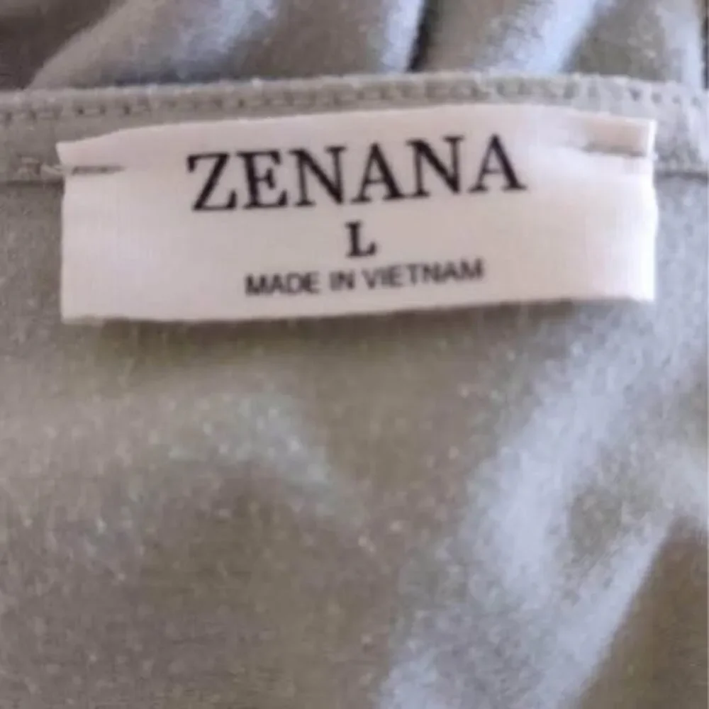 Large Zenana light green Ruffle Tunic Blouse pit-pit=19” length=28” C3448 - Picture 5 of 5